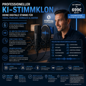 Professioneller KI-Stimmklon: Deine digitale Stimme für Video, Podcast, Hörbuch & Avatar
