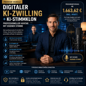 Digitaler KI-Zwilling mit KI-Stimmklon – professioneller Avatar mit eigener Stimme